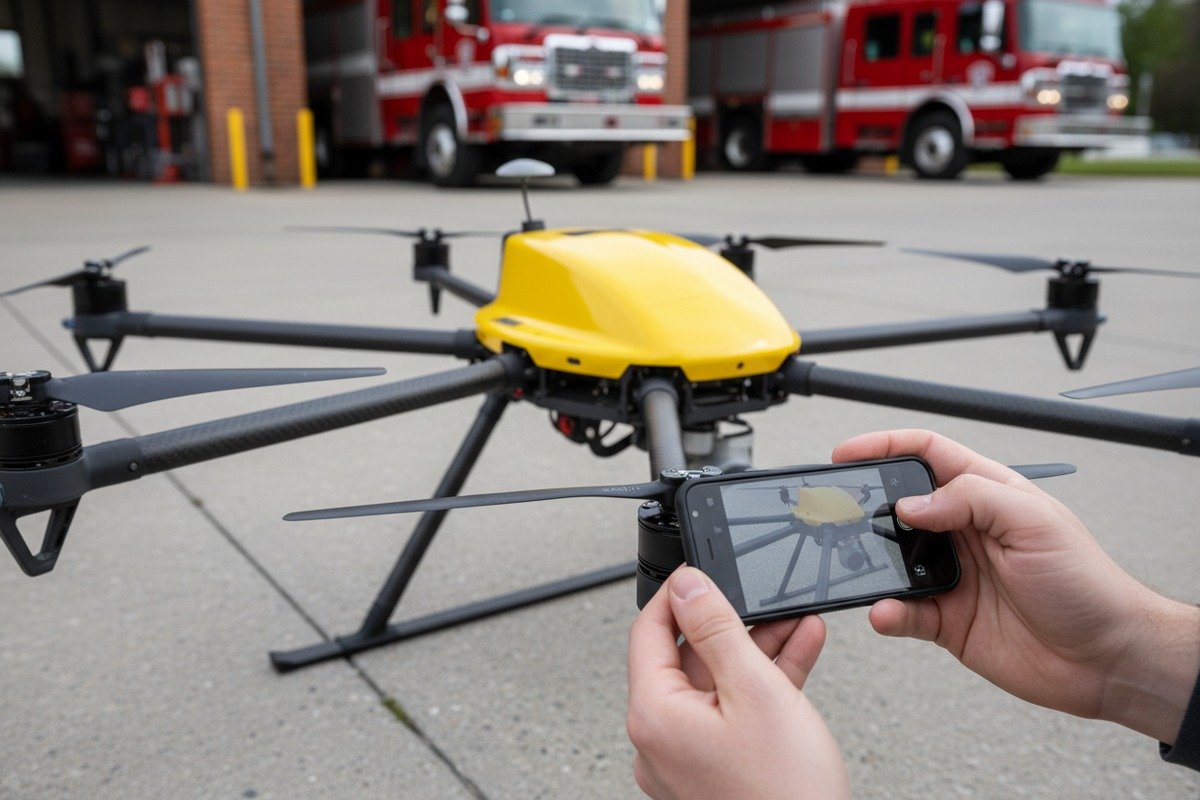 Immediate steps for securing and documenting defects found during firefighting drone inspections (ID#2)