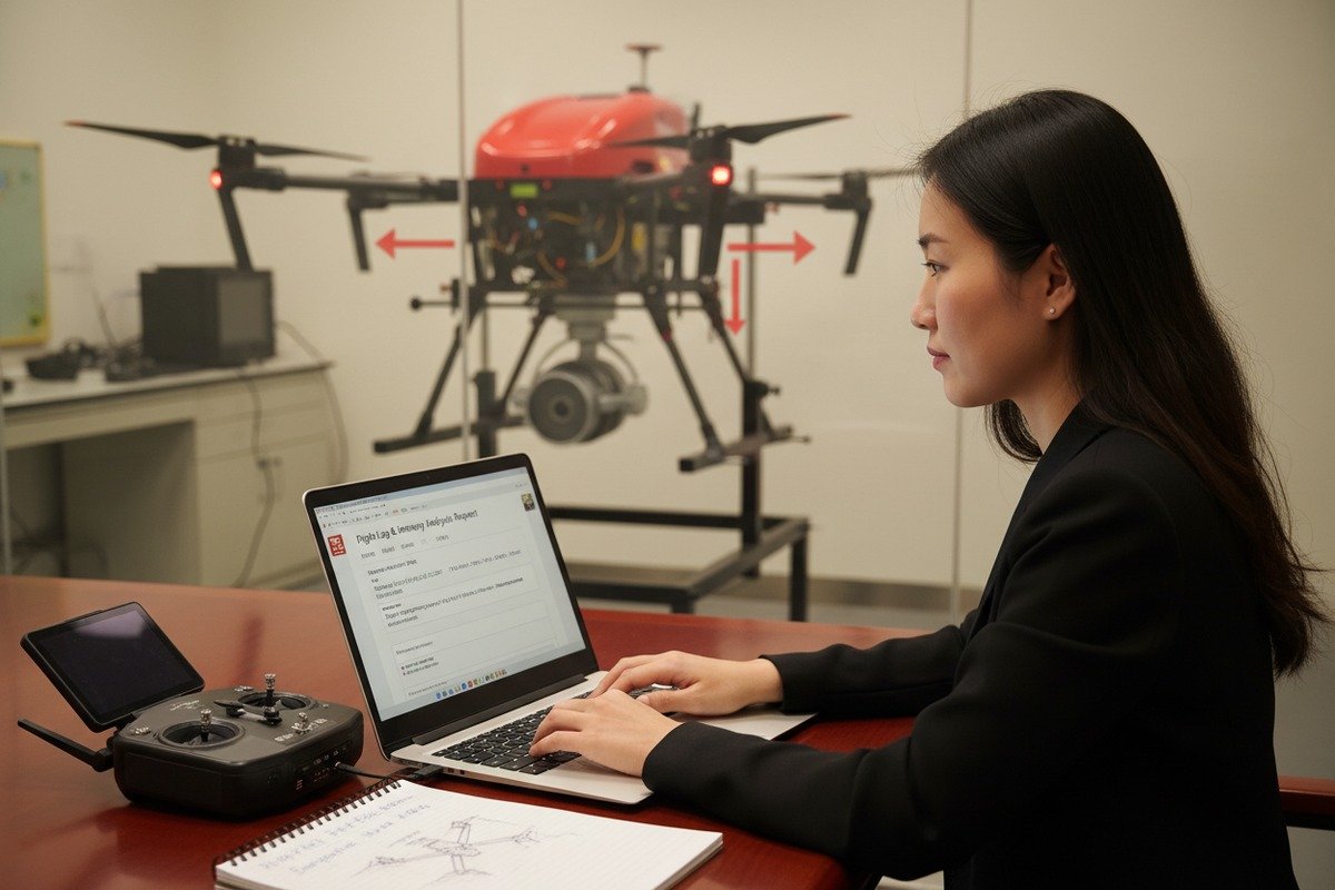 Requesting technical support and sharing flight logs after a failed drone flight test (ID#3)