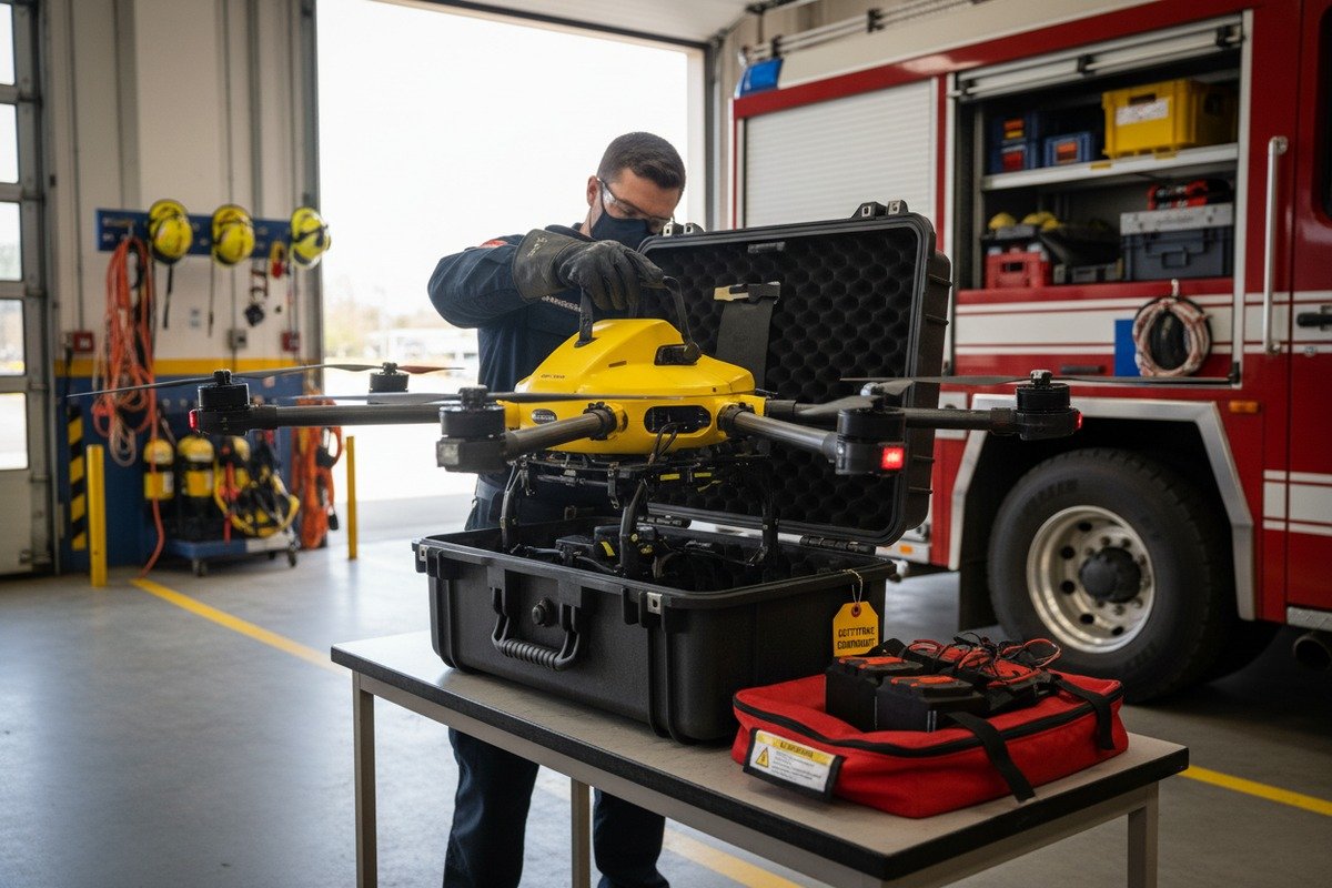 Securing replacement parts and managing spare inventory for firefighting drone maintenance (ID#5)