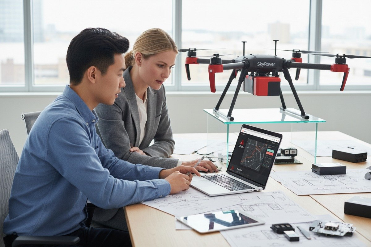 Custom firefighting software features including thermal imaging and automated fire perimeter mapping (ID#4)