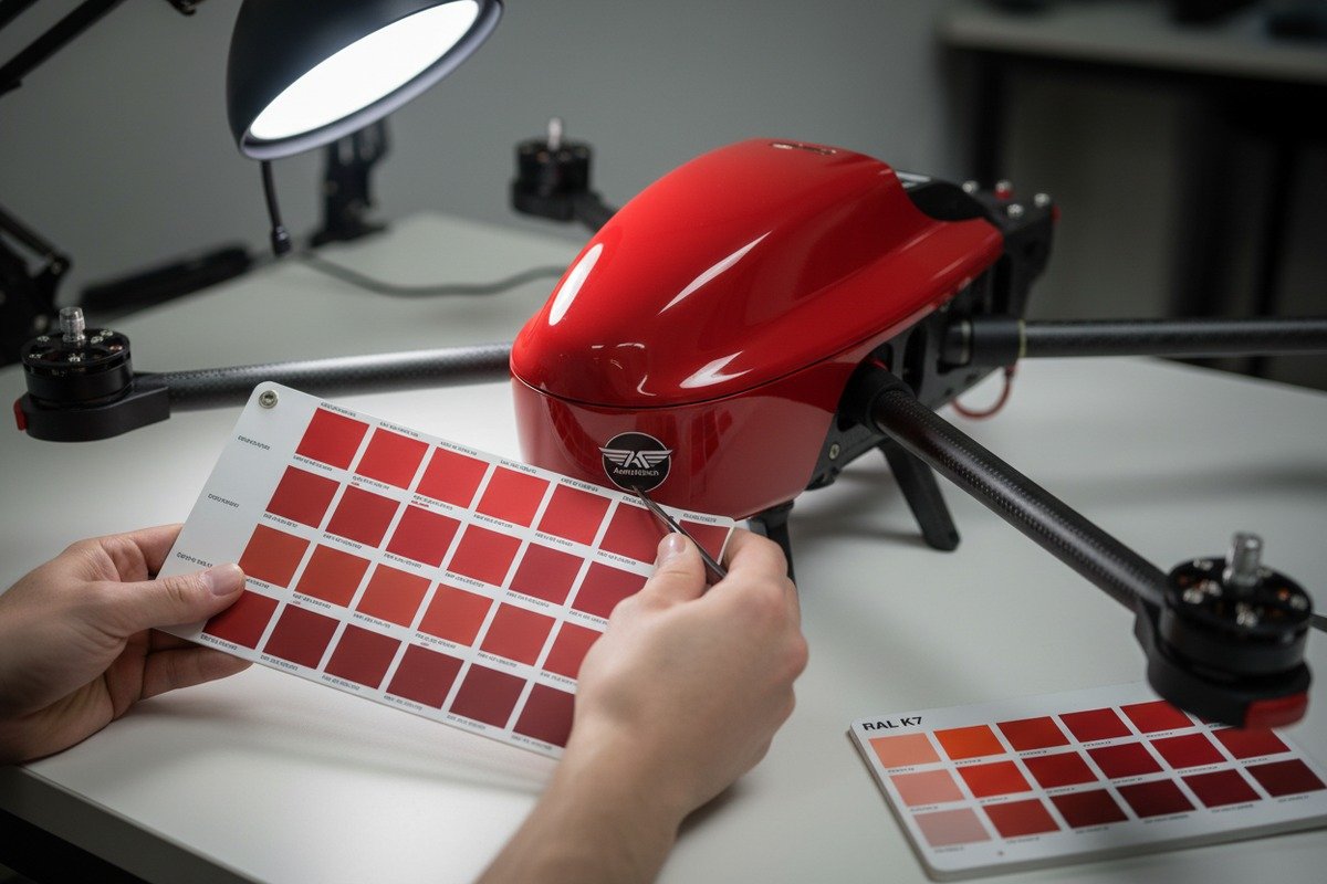 Small batch firefighting drones with custom brand color schemes using Pantone and RAL codes (ID#3)