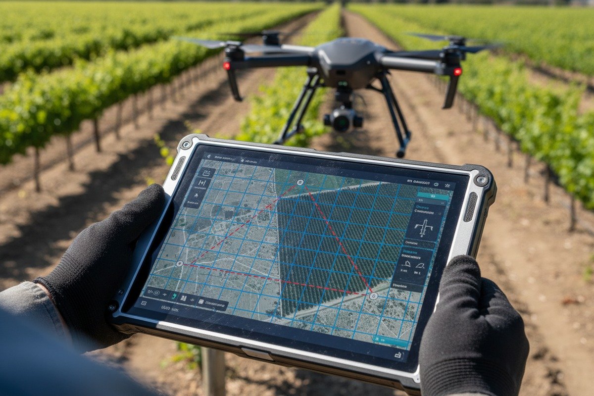 Durable agricultural drone build quality with carbon fiber frame and weather sealing (ID#4)