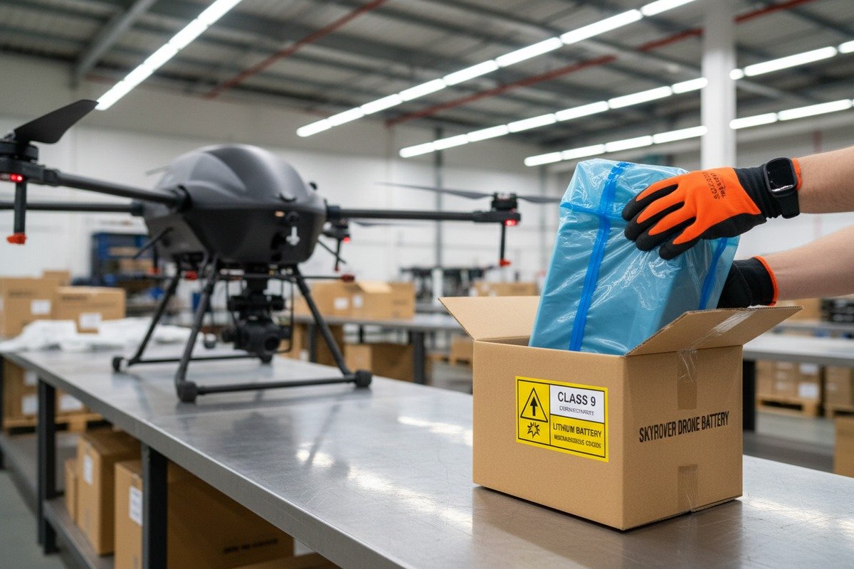 Safe logistics and shipping procedures for returning used agricultural drone batteries to suppliers (ID#3)