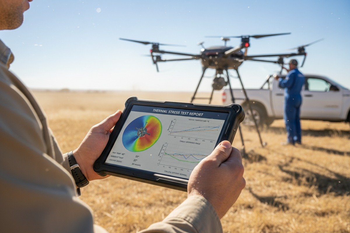 Engineering documentation and thermal simulation reports for durable agricultural drone cooling systems (ID#5)