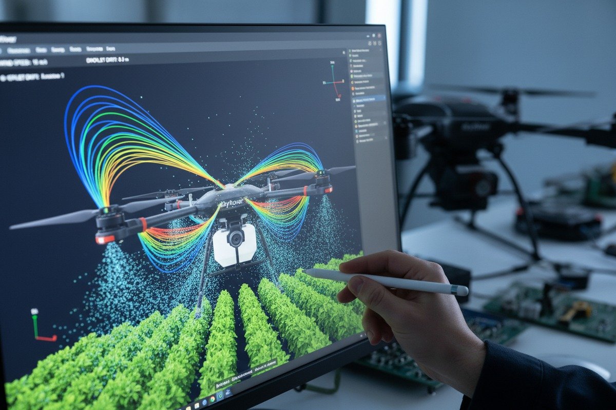 Verifying simulation software accuracy for real-world agricultural spraying conditions and pesticide droplet dispersion (ID#2)