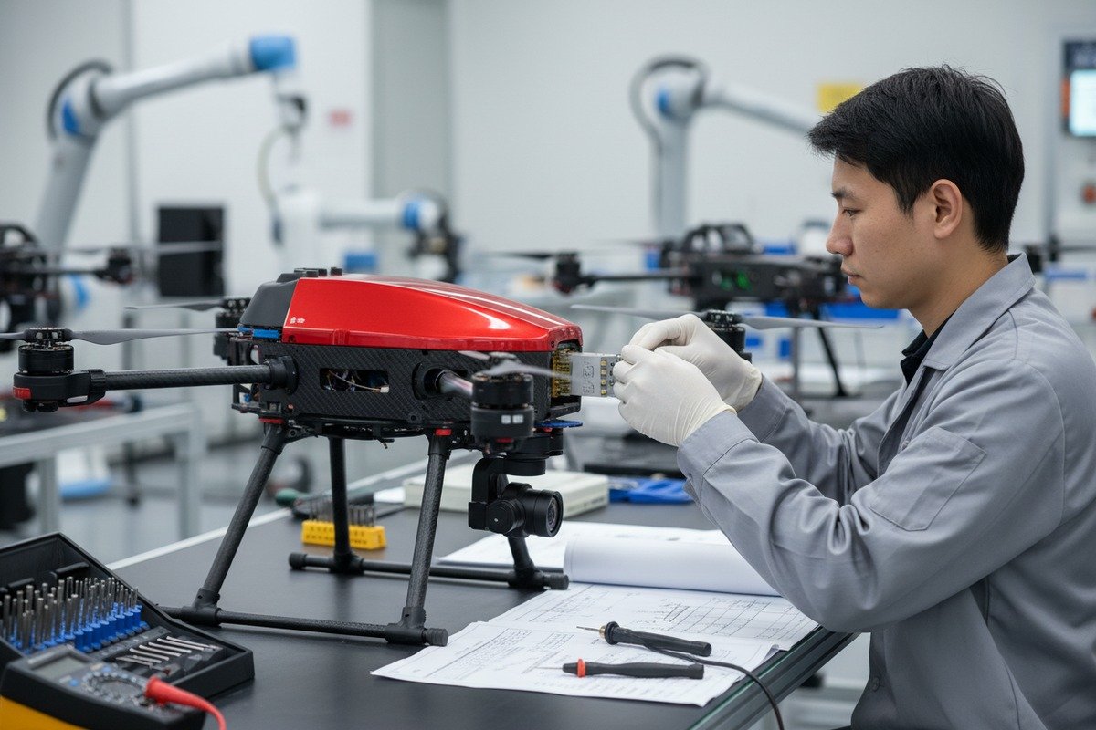 Firefighting drone hardware designed to support future firmware updates and long-term software compatibility (ID#1)