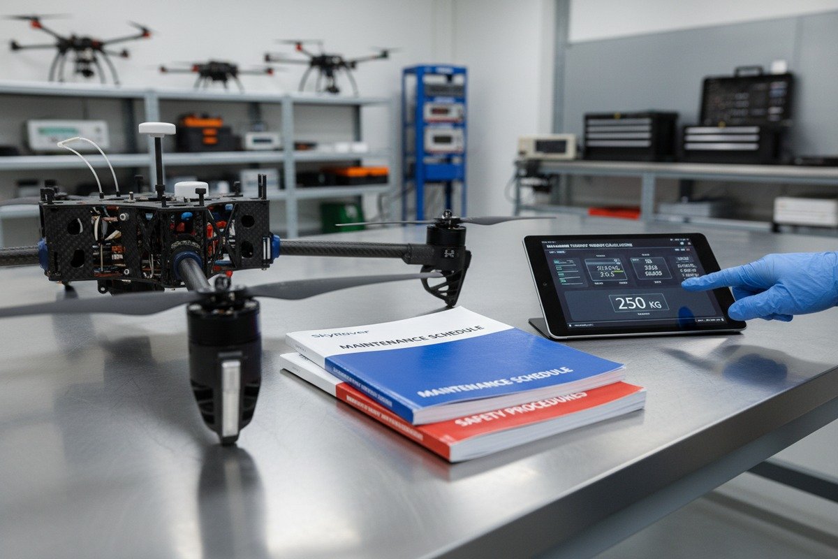 Technical documentation including safety manuals and maintenance schedules for FAA Part 137 waiver applications (ID#2)