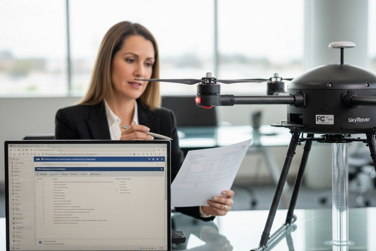 Agricultural drone shipment complying with FCC and FAA certification and Remote ID requirements (ID#2)