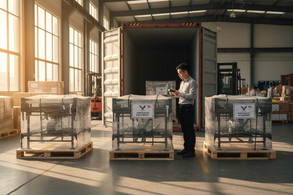 Ensuring ISPM 15 compliance and IPPC certification for drone pallets entering US customs (ID#5)