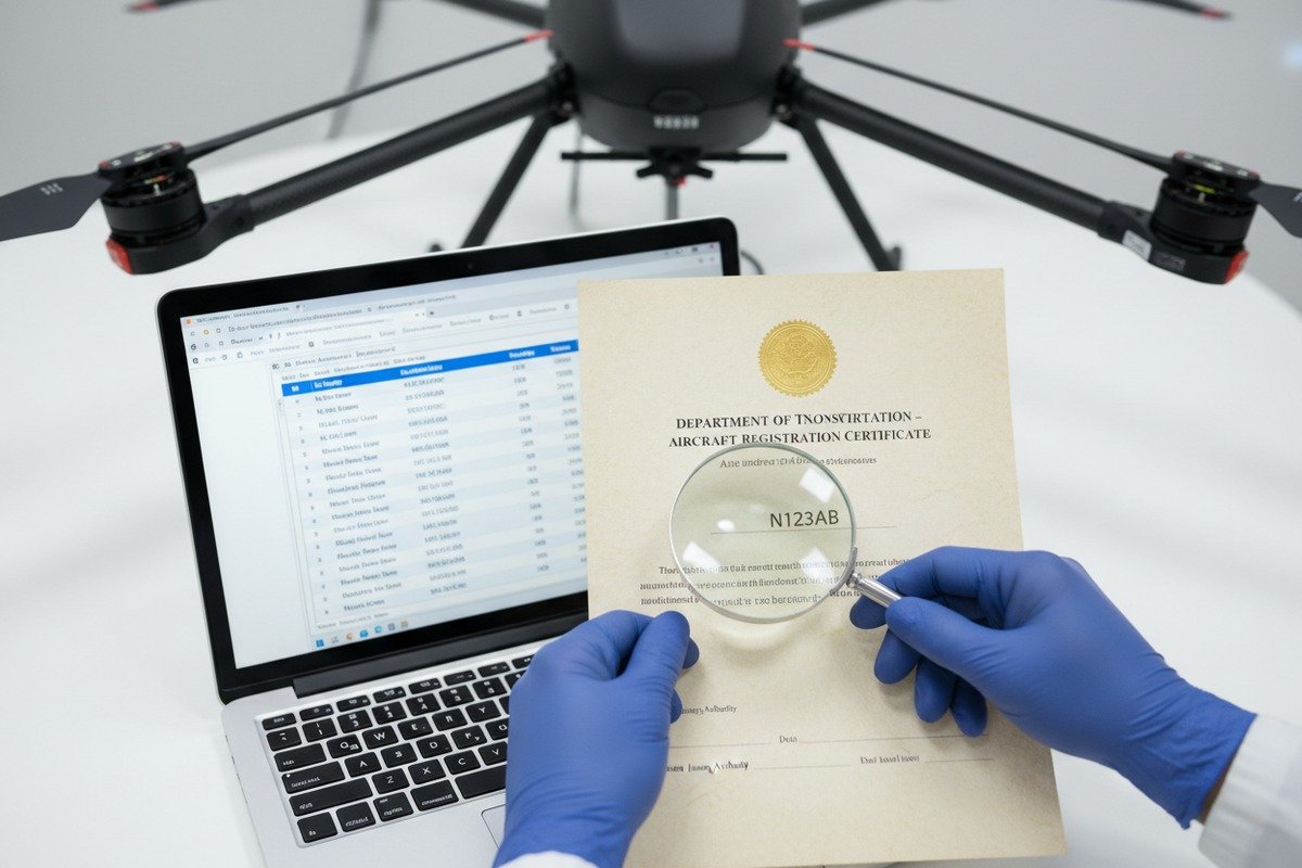 Verifying authentic drone supplier DOT certifications by cross-checking official FAA and DOT databases (ID#2)
