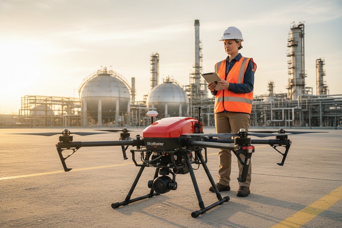NFPA compliant firefighting drones for energy facility safety and emergency response (ID#1)