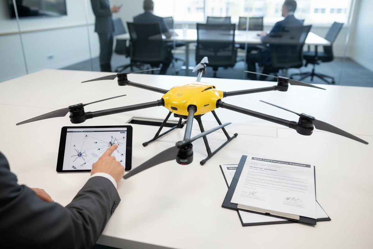 Verifying Chinese drone manufacturer compliance with NFPA 2400 and FAA Part 107 standards (ID#2)