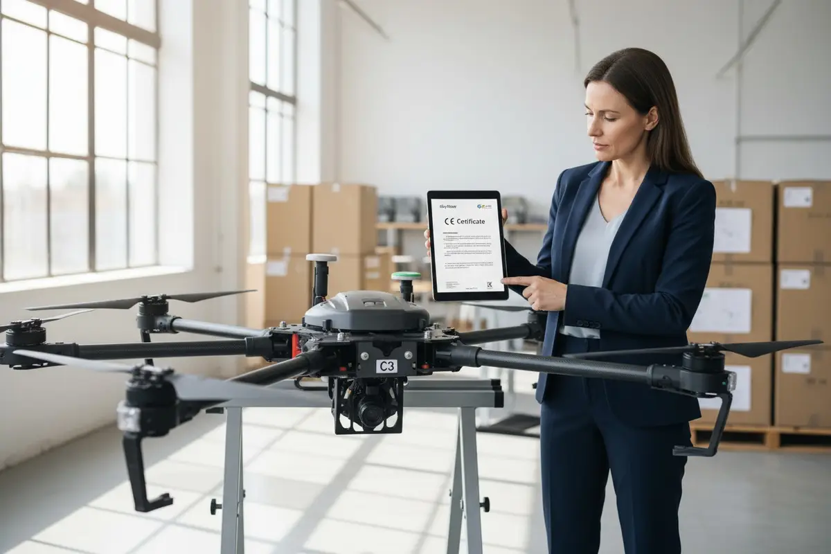 ¿Cómo verificar la certificación CE de la UE al adquirir drones agrícolas?