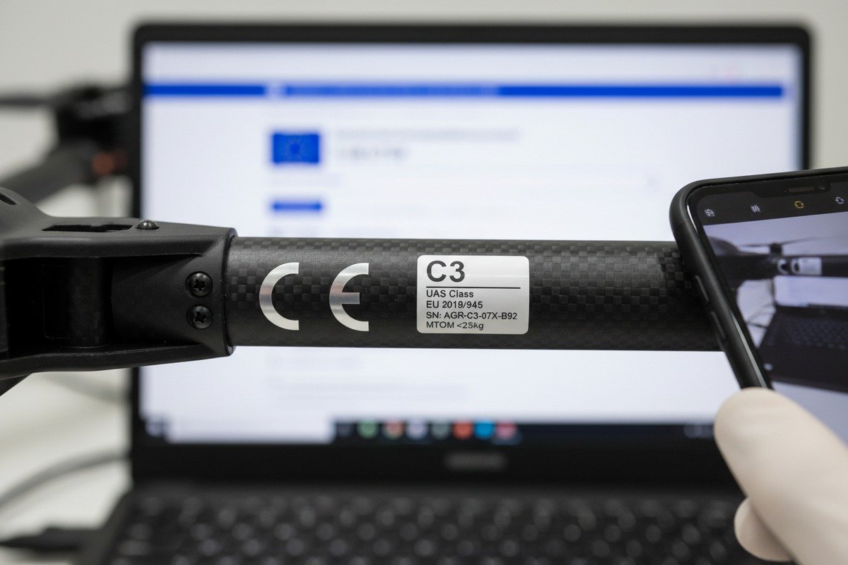 Verifying authentic CE certificates for agricultural drones through physical inspection and NANDO database (ID#2)