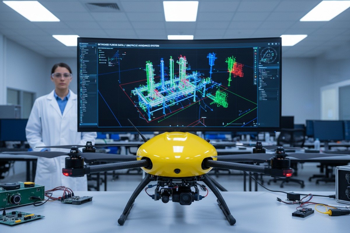 Industrial documentation and compliance certificates for drone collision-avoidance capability verification (ID#4)