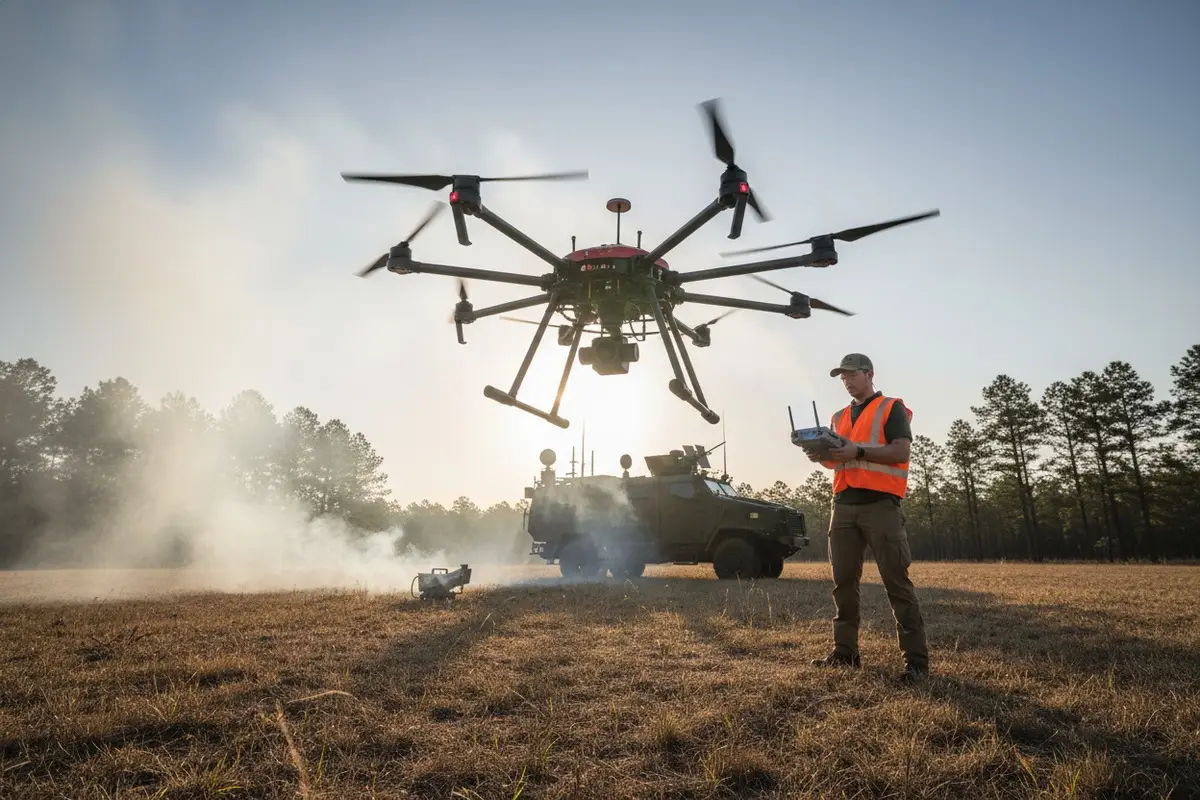 Comment vérifier le retour autonome à la base des drones de lutte contre l'incendie en cas de perte de GPS ?