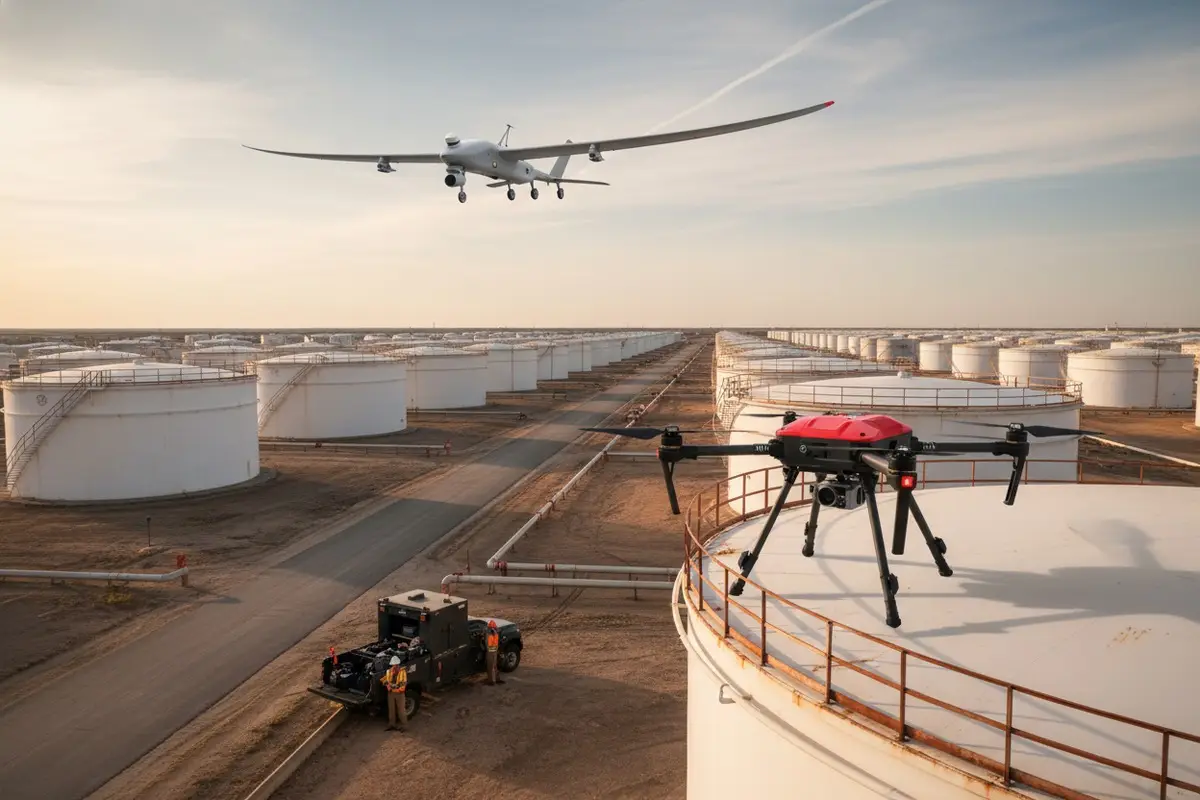 Fixed-Wing vs Multi-Rotor: Which Firefighting Drone Is Best for Large Oil Tank Farm Inspections?
