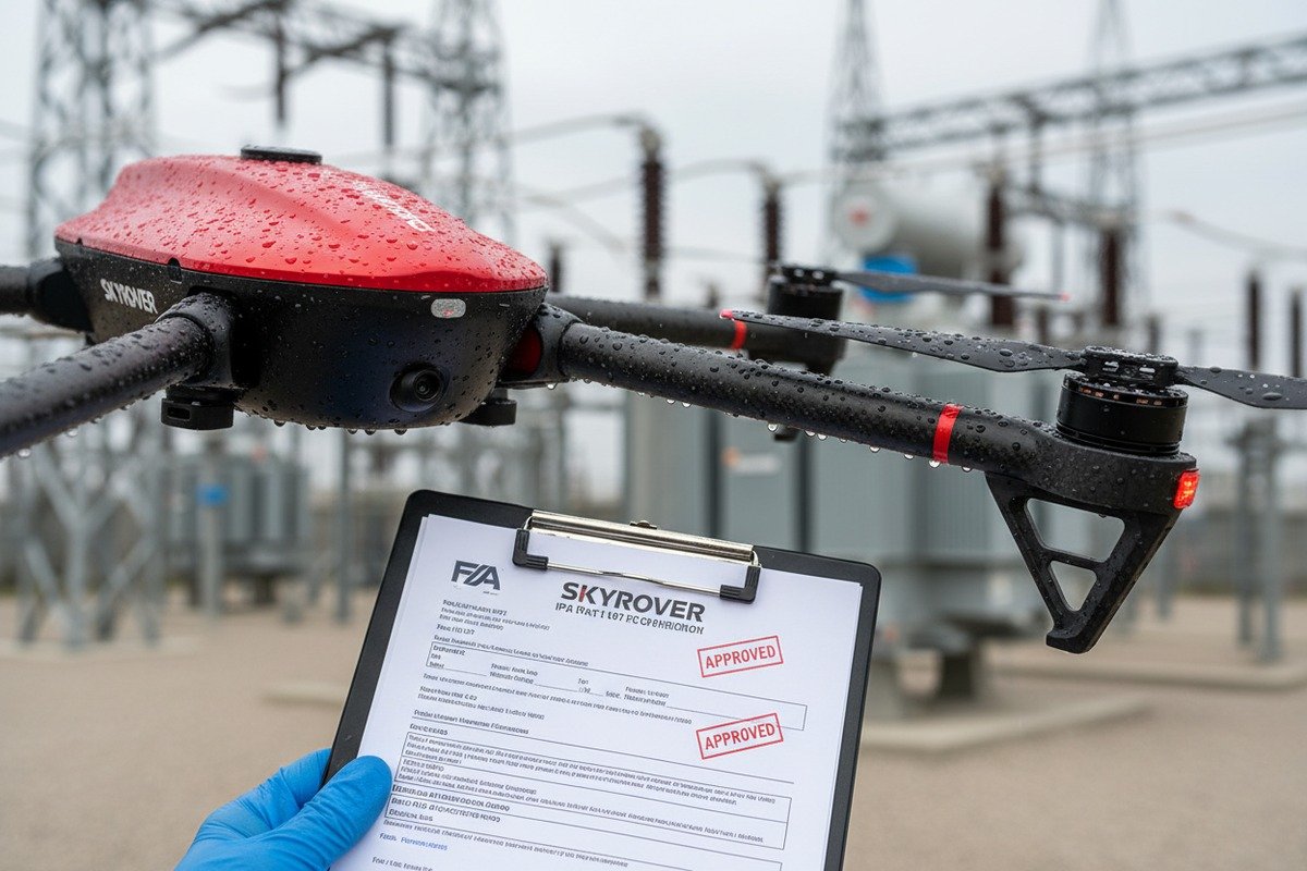 Firefighting drone certifications including FAA Part 107 and NFPA safety standards for energy facilities (ID#2)