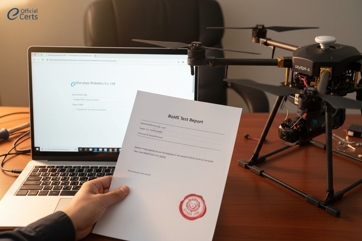 Verifying RoHS Certification Authenticity Verifying Chinese supplier RoHS certification authenticity through EU Declaration of Conformity and test reports (ID#3)