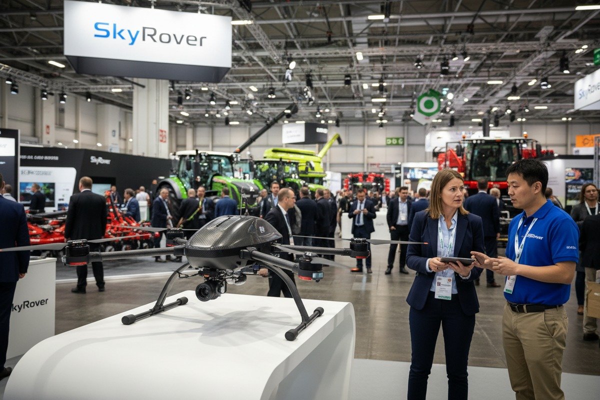Evaluating agricultural drone suppliers at European trade fairs like Agritechnica for business partnerships (ID#1)