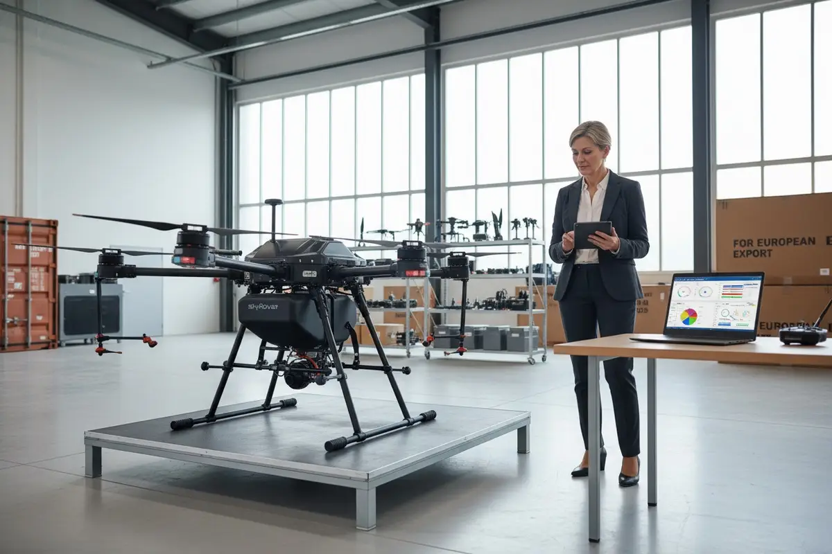 ¿Qué restricciones de altura y velocidad de la UE se aplican al comprar drones agrícolas?