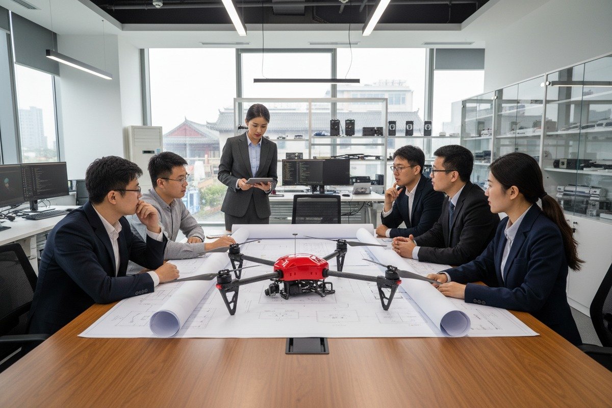 Customizable ground station interface with programmable buttons for firefighting drone operational workflows (ID#4)