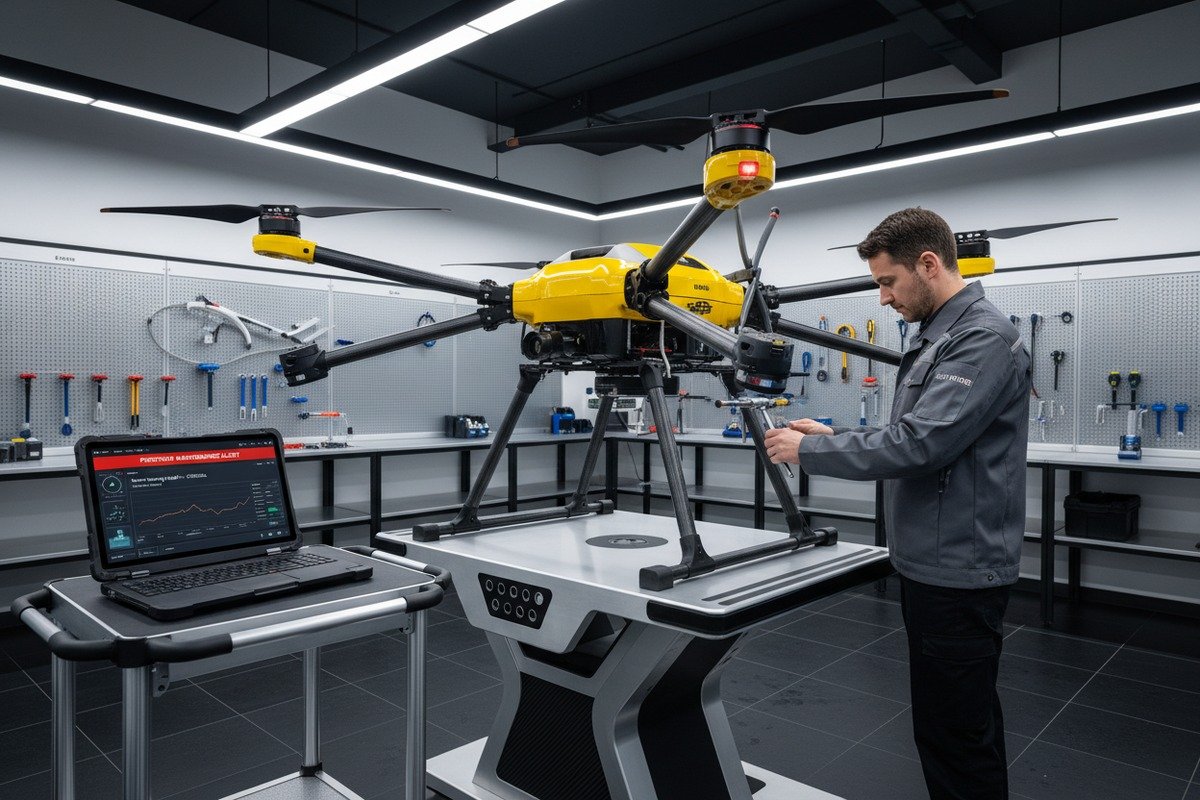 Predictive maintenance alerts and health monitoring dashboard for reducing firefighting drone downtime (ID#3)