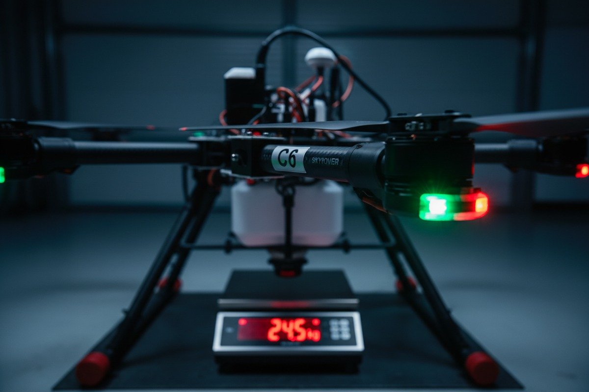 Technical specifications for EASA C6 class labeling including MTOM and geo-awareness systems (ID#3)