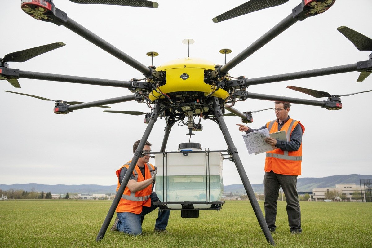 Heavy industrial drone payloads increasing FAA documentation complexity and paper-based registration needs (ID#3)