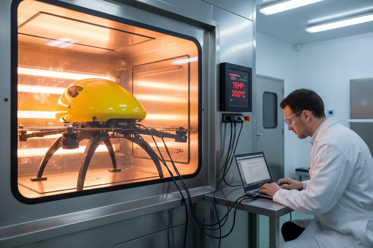 Testing the heat dissipation limits of a firefighting drone within extreme environmental conditions (ID#2)