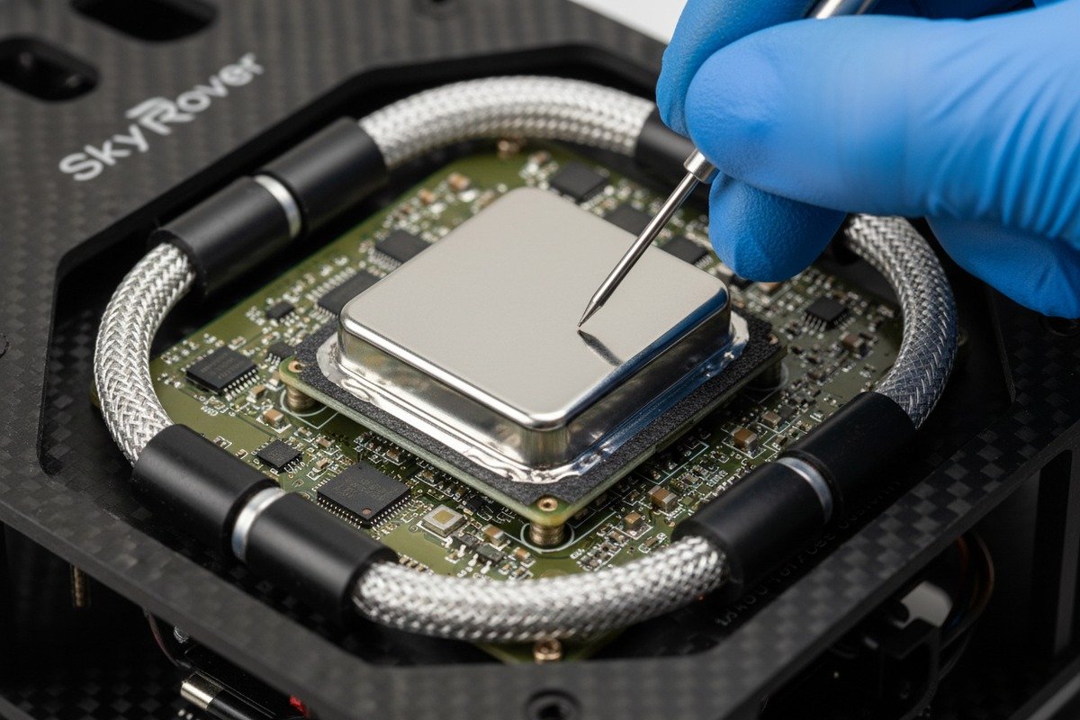 Internal shielding features like metal enclosures and shielded cabling for drone interference protection (ID#3)