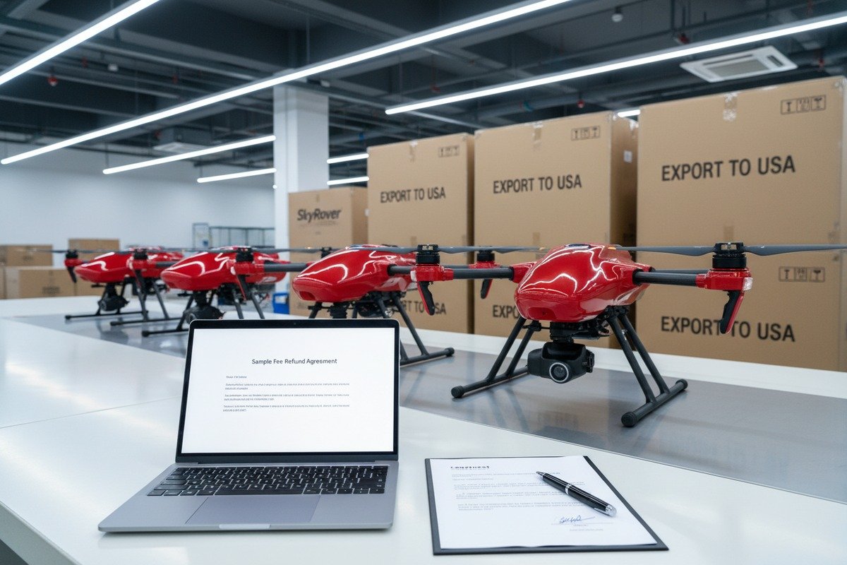 Negotiating full sample fee refunds upon placing bulk orders for firefighting drones (ID#4)