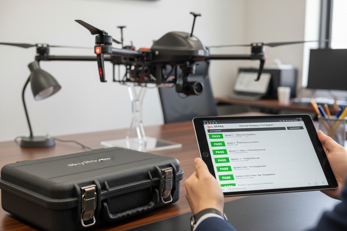 Essential fire safety certifications like UL 2054 and NFPA 855 for drone battery boxes (ID#2)