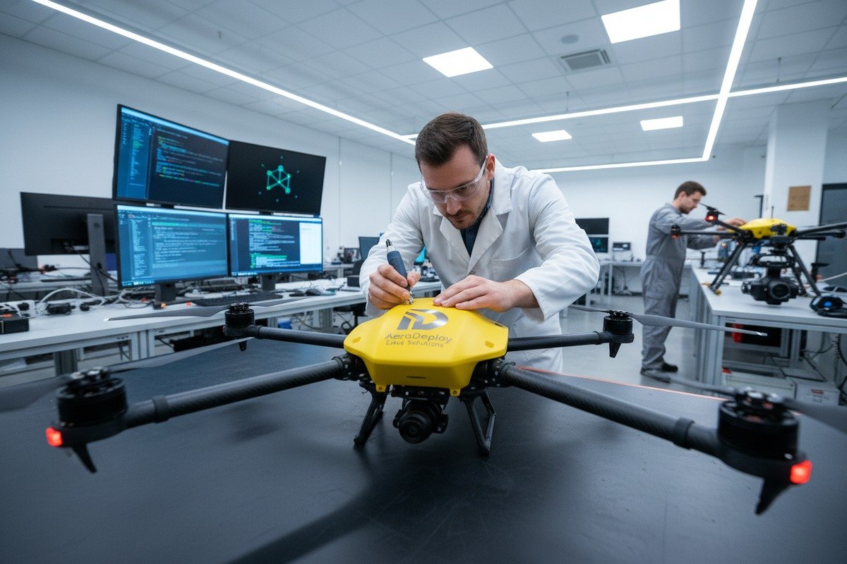 Drone manufacturer offering custom OEM branding and software development for specialized startup needs (ID#2)