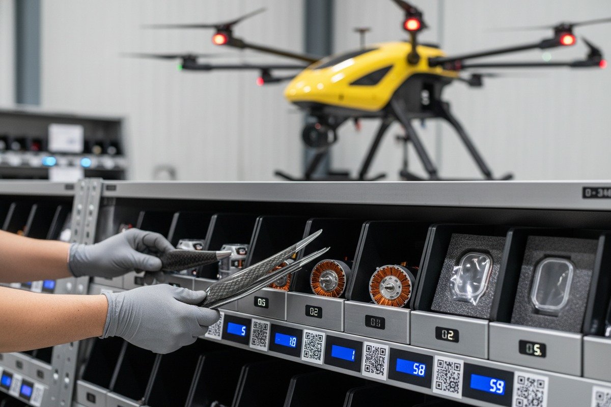 Supplier inventory transparency and spare parts stock for firefighting drone repair turnaround (ID#2)