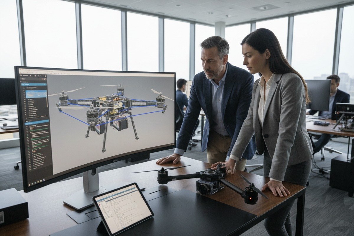 Technical engineering data and CAD files required for drone stress test analysis (ID#3)