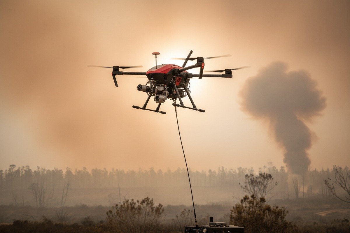 Impact of tether cable weight on firefighting drone payload capacity and flight endurance (ID#3)