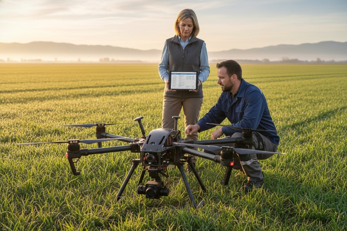 Professional agricultural drone on-site commissioning and demonstration verification process (ID#1)