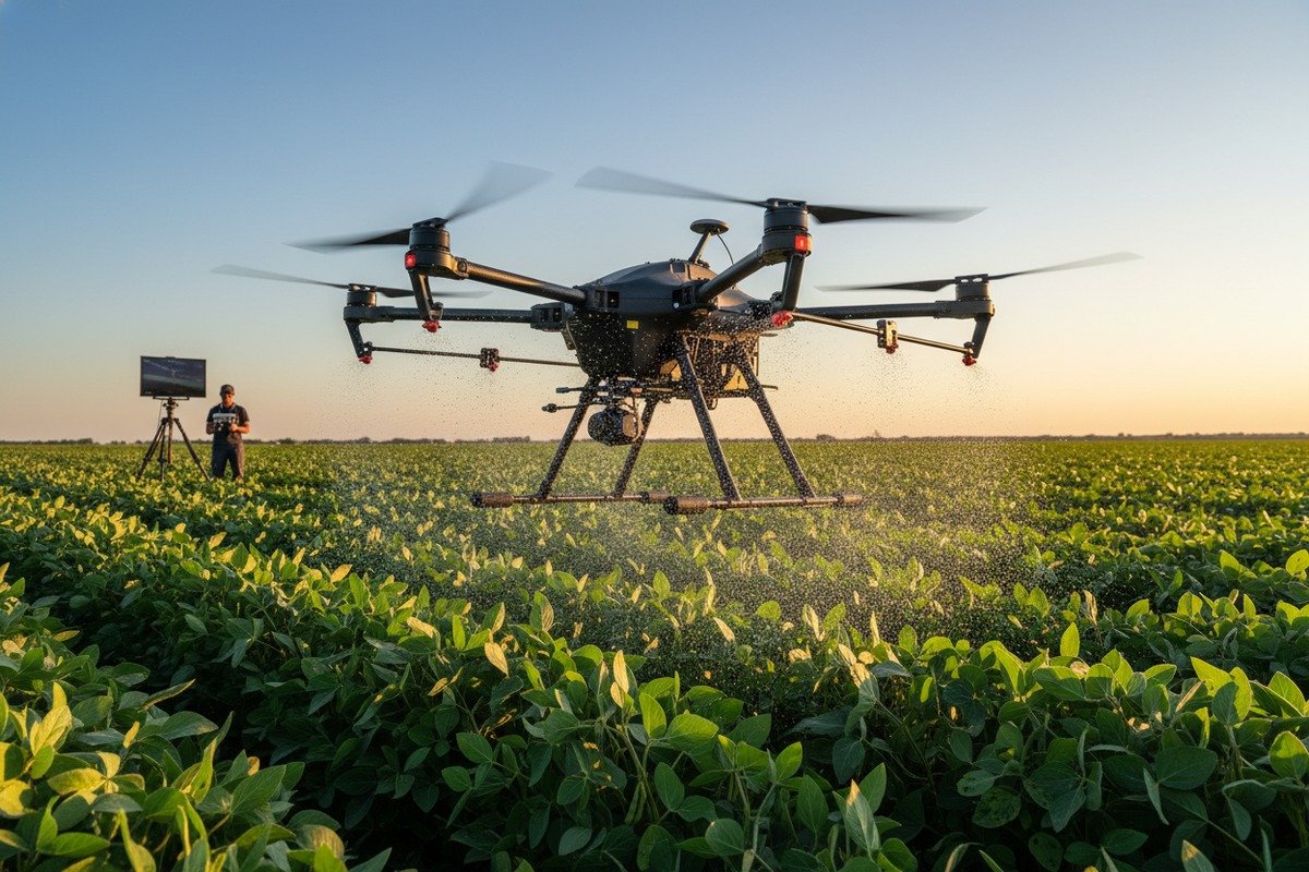Performance metrics for agricultural drones including coverage rate and spray precision (ID#3)