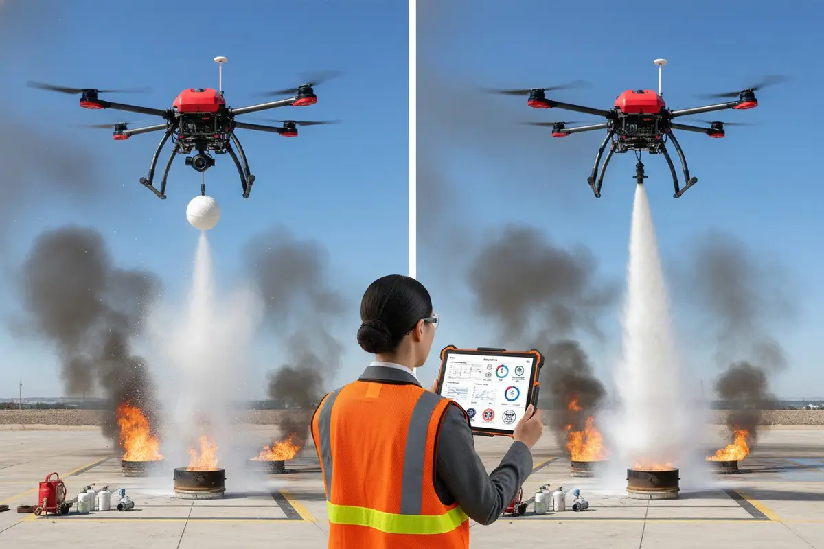 Comment comparer les données d'efficacité d'extinction d'incendie lors de l'approvisionnement auprès de fournisseurs de drones de lutte contre l'incendie ?