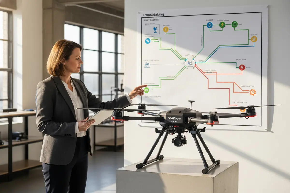 Comment évaluer la clarté du diagramme de dépannage des fournisseurs lors de l'approvisionnement en drones agricoles ?