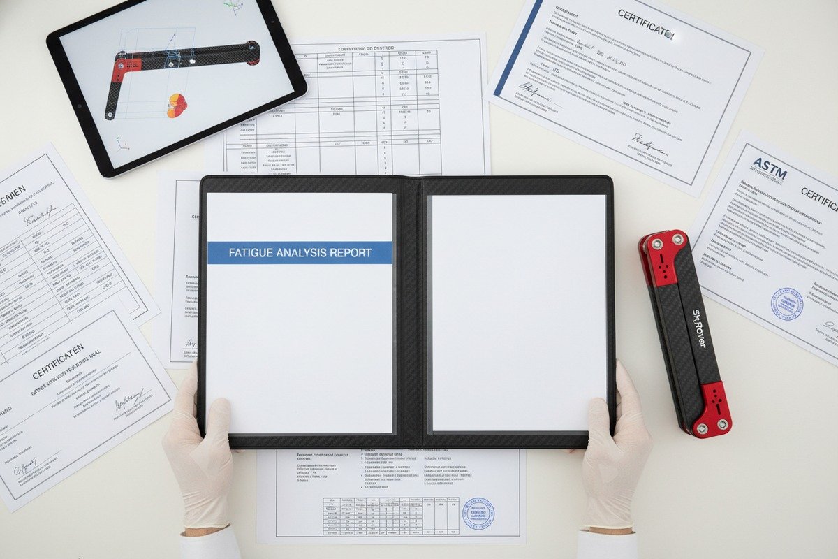 Technical documentation and FEA stress reports verifying fatigue resistance of drone arm joints (ID#4)