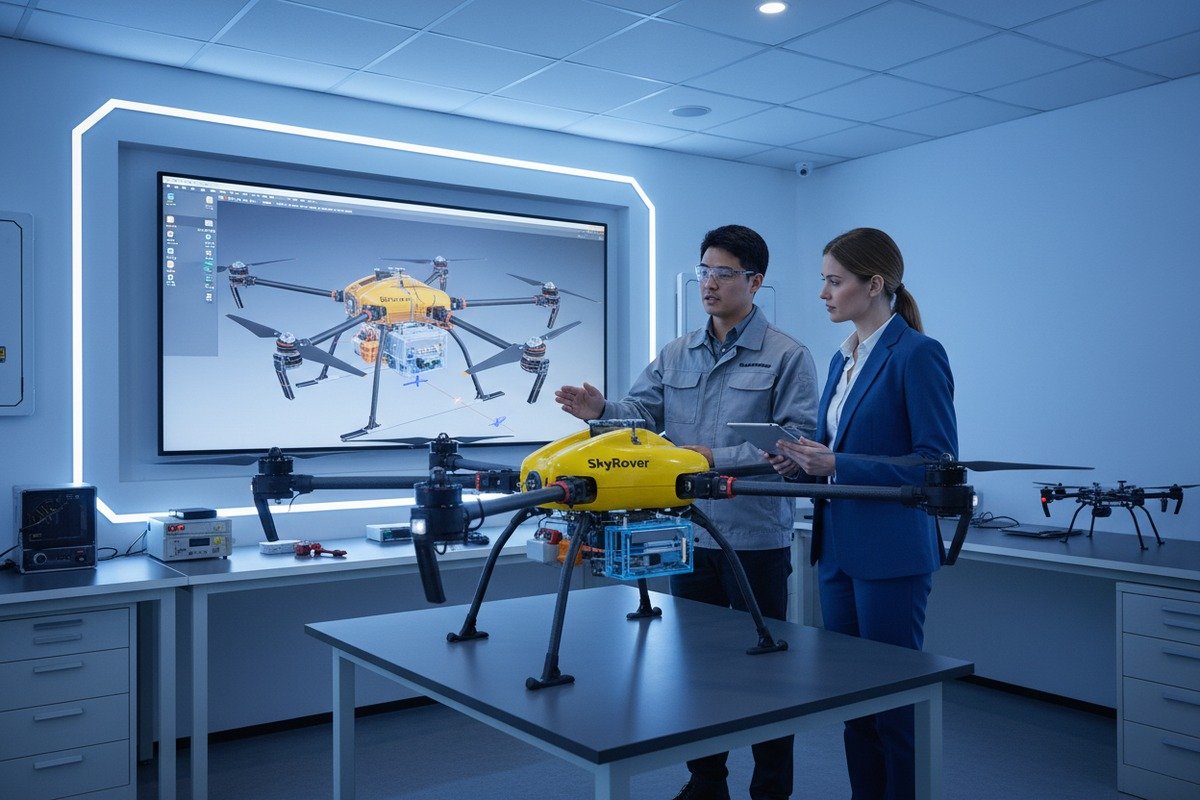Customizing drone discharge systems for specific chemical firefighting requirements and foam (ID#3)