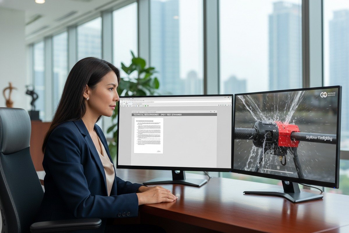 Requesting waterproof and dustproof motor test videos from professional firefighting drone suppliers (ID#1)