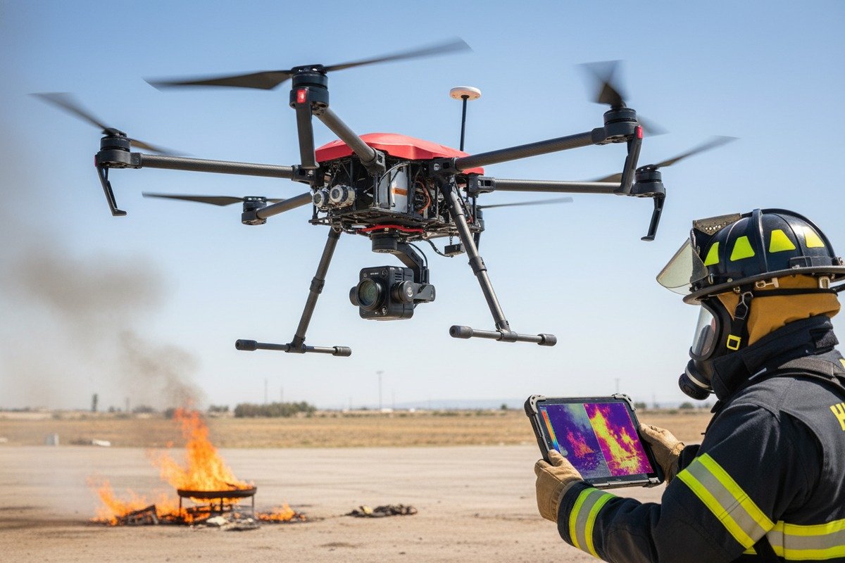 Controlling thermal cameras and fire suppression payloads via third-party mission planning applications (ID#3)