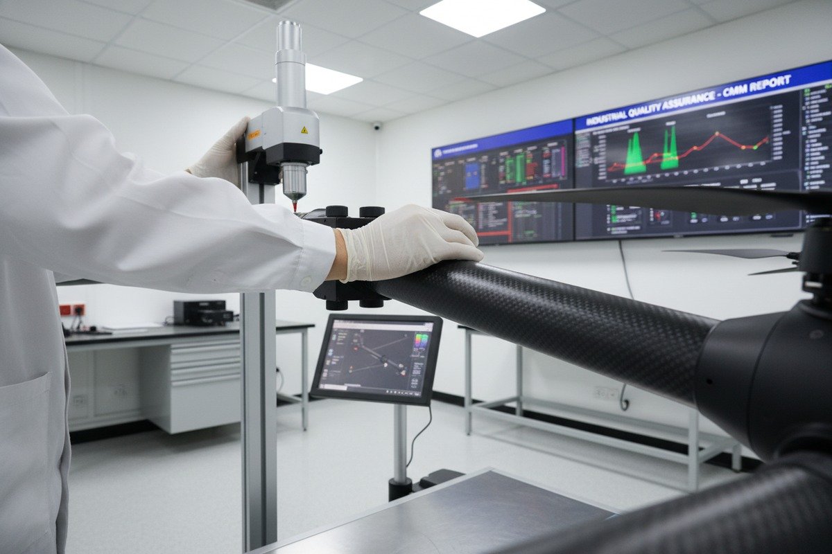 Quality benchmarks for custom-tooled drone frames including tensile strength and vibration resistance (ID#3)