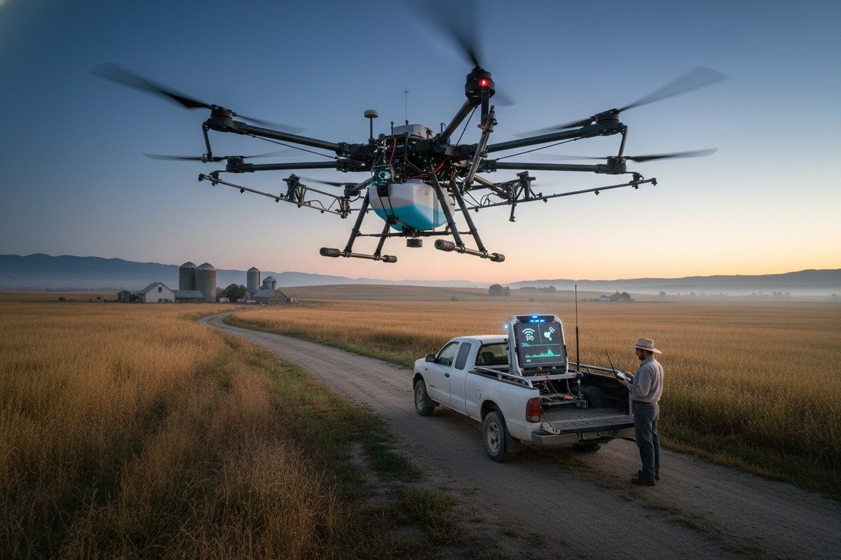Testing drone fleet upload latency and connectivity benchmarks in rural agricultural areas (ID#3)