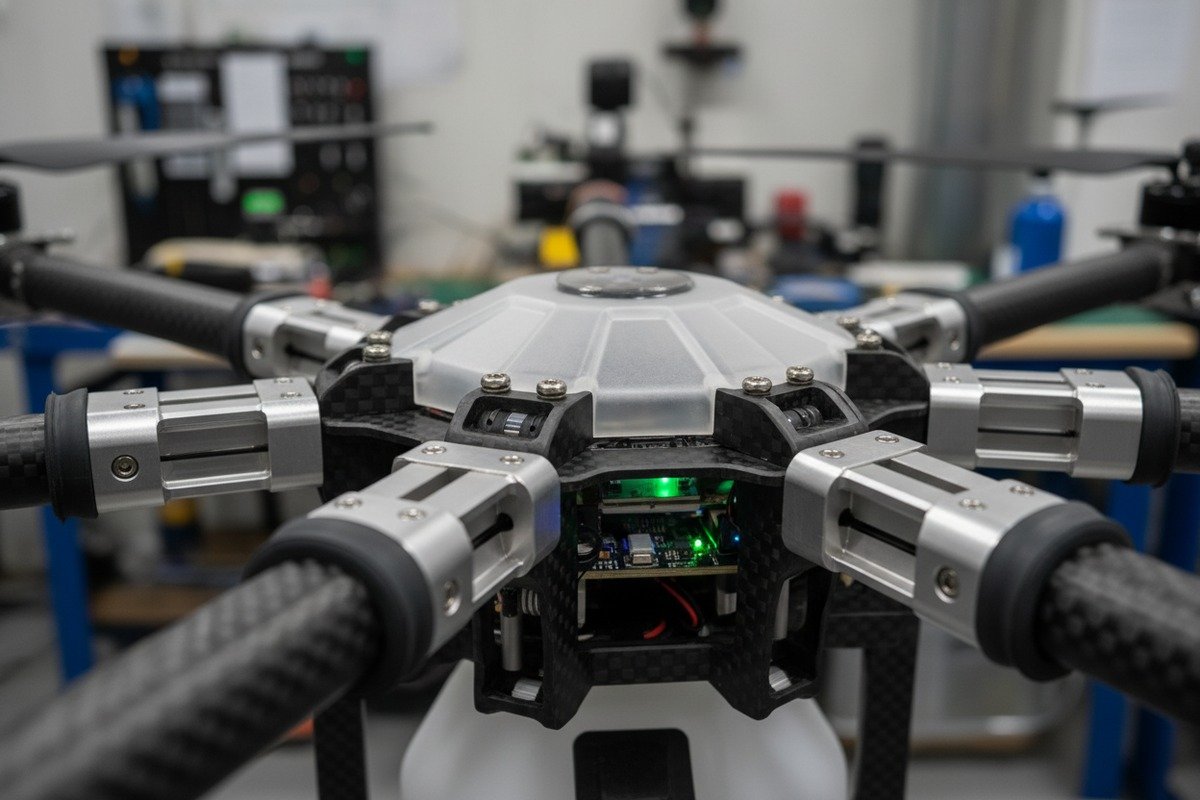 Engineering features like hexacopter redundancy and AI flight controllers for drone stability (ID#3)