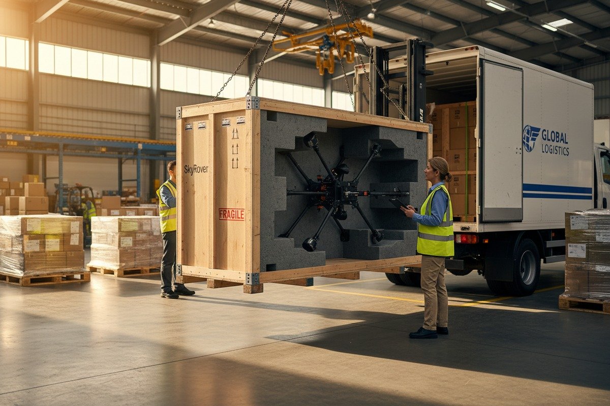 Drone Customs Clearance Logistics Managing customs clearance and door-to-door delivery logistics for imported industrial agricultural drones (ID#3)