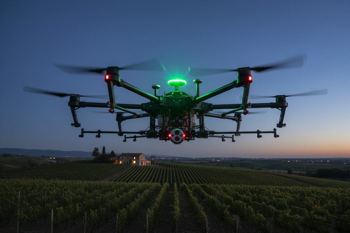 Checking drone lighting and obstacle avoidance sensors for EU night operation hardware standards (ID#3)